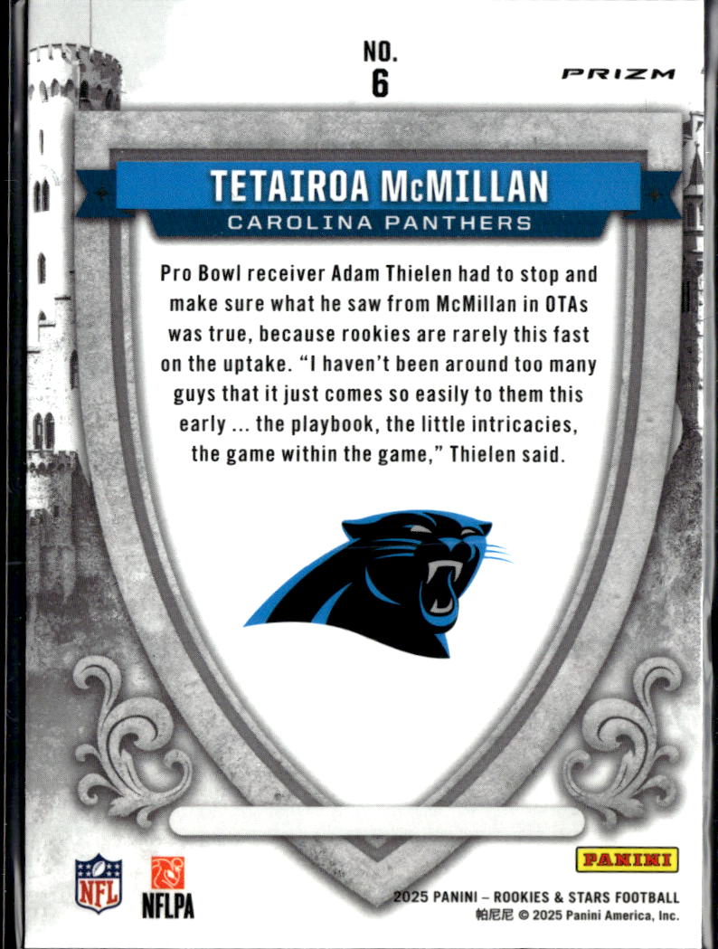 Tetairoa McMillan 2025 Rookies & Stars Crusade Red RC Carolina Panthers