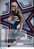 Tre'Veyon Henderson 2025 Rookies & Stars Auto Autograph RC 189/349 Patriots