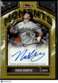 Nick Kurtz 2026 Topps Finest Moments Auto Autograph GOLD 16/50 Oakland Athletics