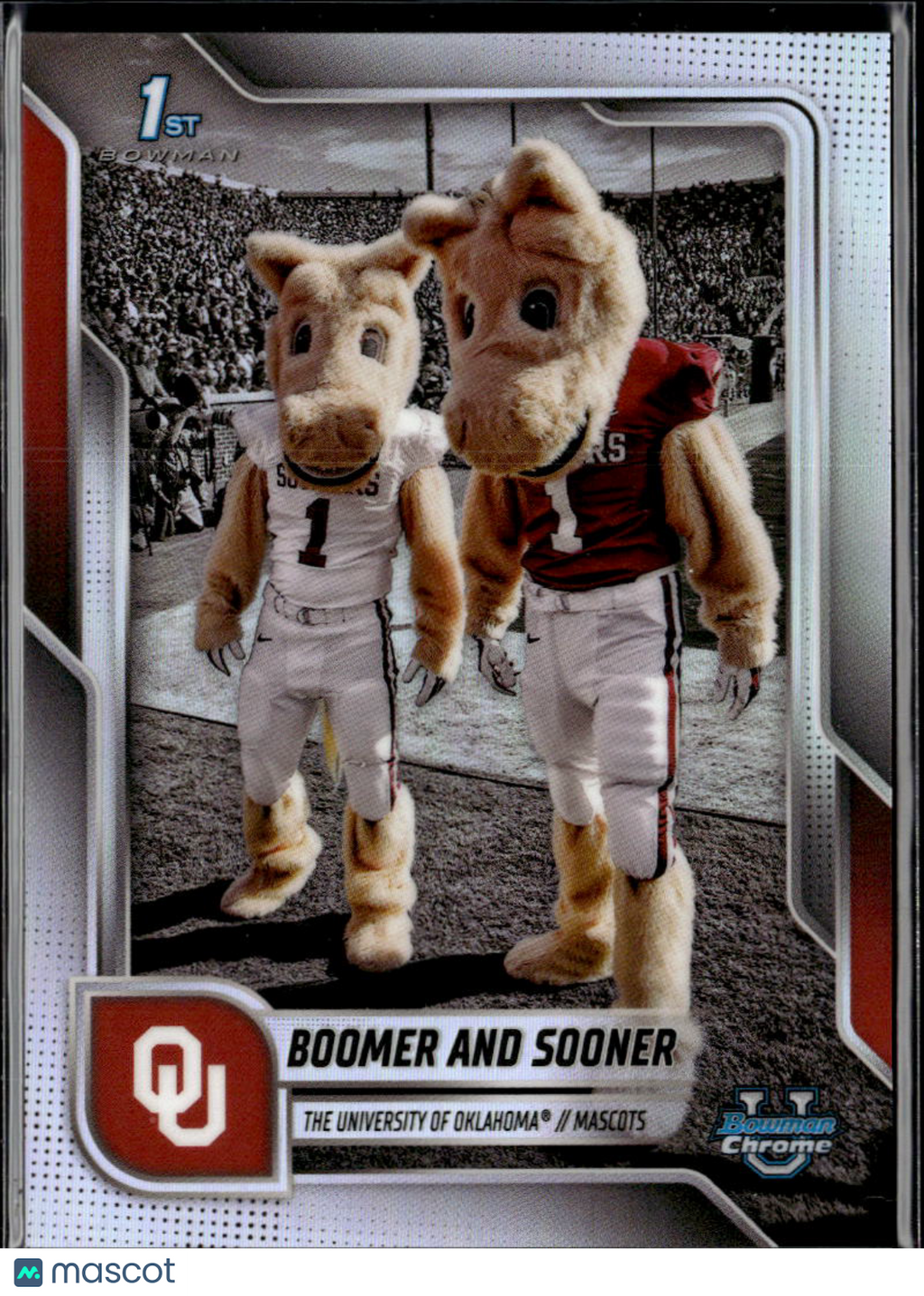 Boomer and Sooner 2025 Bowman Chrome 1st Refractor SSP Oklahoma Sooners