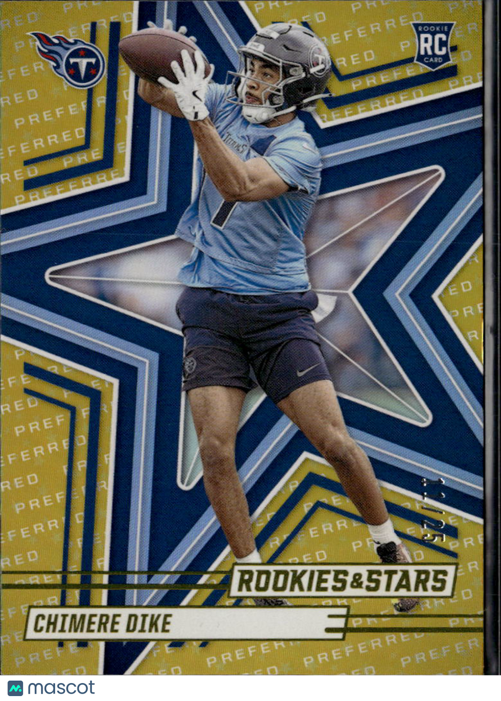 Chimere Dike 2025 Panini Rookies & Stars Football RC Tennessee Titans