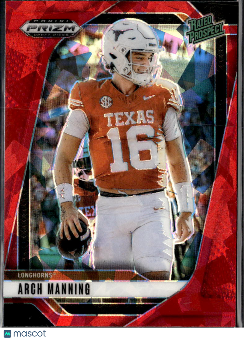 Arch Manning 2025 Panini Prizm Draft Picks Red Ice Rookie RC Texas Longhorns
