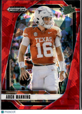Arch Manning 2025 Panini Prizm Draft Picks Red Ice Rookie RC Texas Longhorns