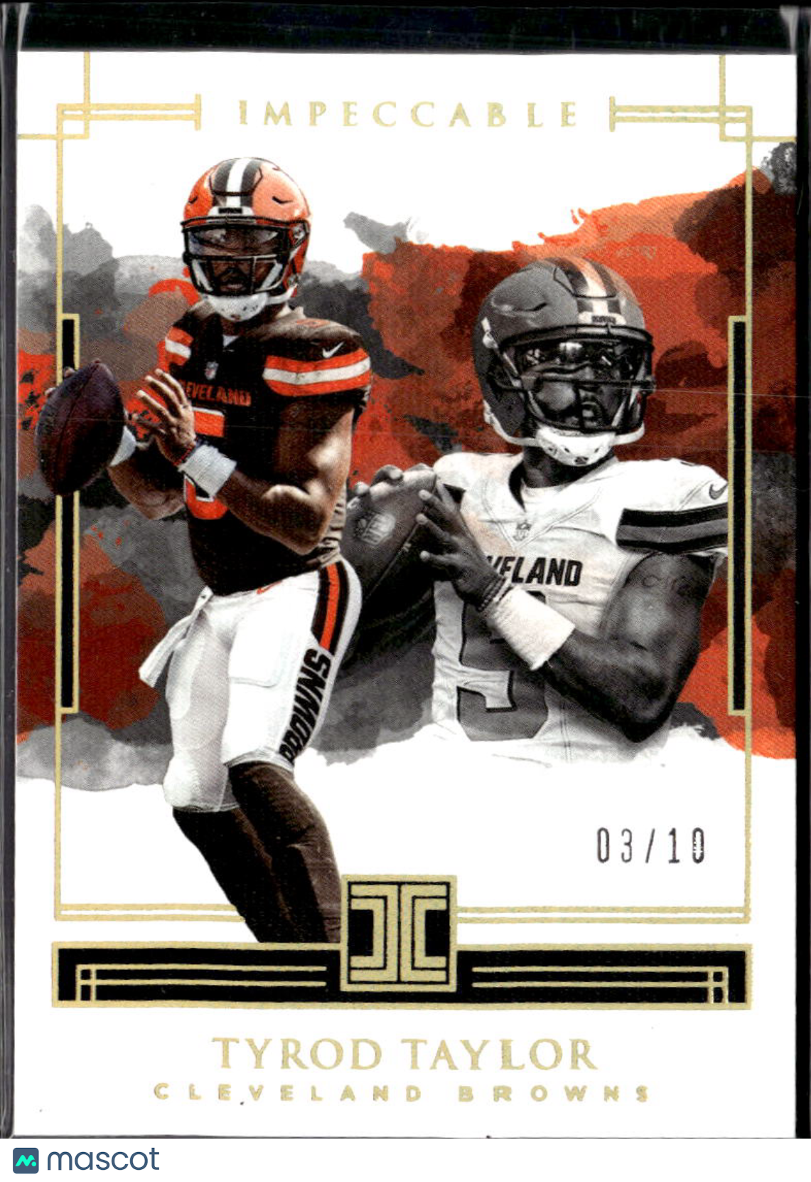 Tyrod Taylor 2018 Impeccable GOLD 3/10 #37 Cleveland Browns