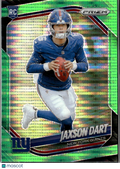 Jaxson Dart 2025 Panini Prizm RC Green Pulsar Rookie #332 New York Giants