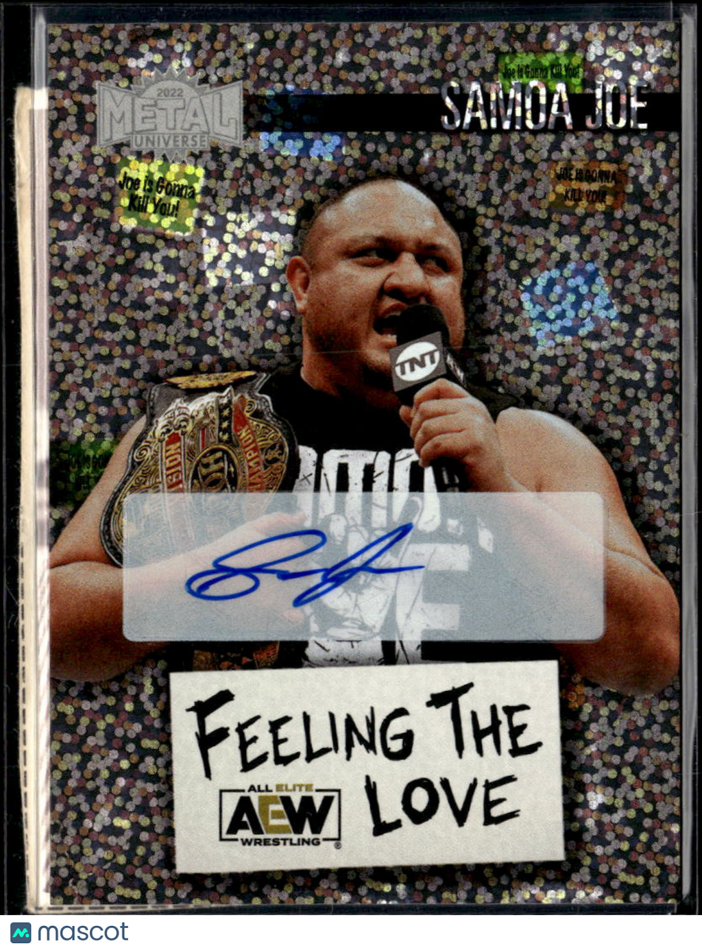 Samoa Joe 2022 Upper Deck AEW Metal Universe Auto Autograph SSP Wrestling WWE