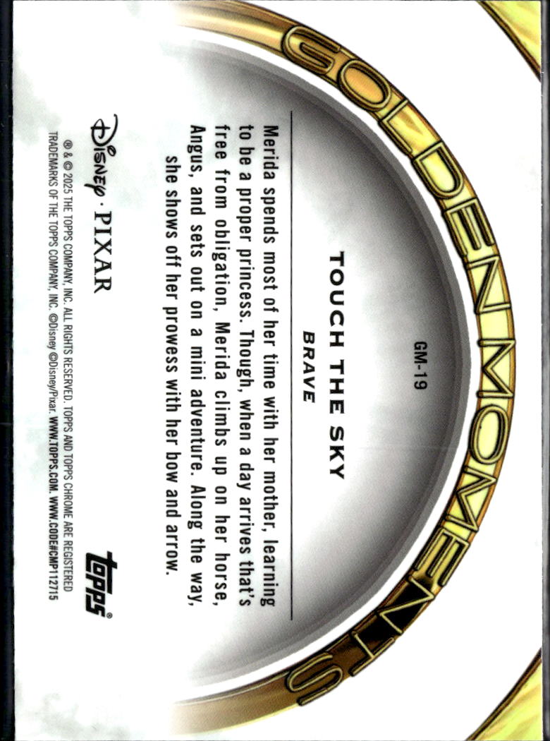 Touch The Sky 2025 Topps Chrome Disney Pixar Brave Golden Moments #GM-19