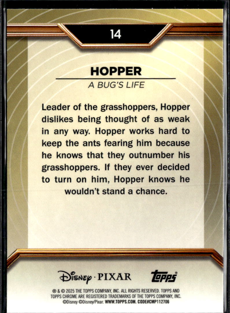 Hopper 2025 Topps Chrome Disney Refractor #14