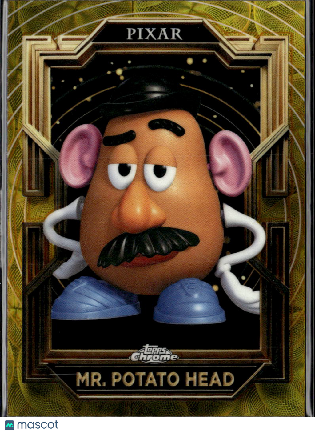 Me. Potato Head 2025 Topps Chrome Disney Pixar Gold Scope Refractor #4