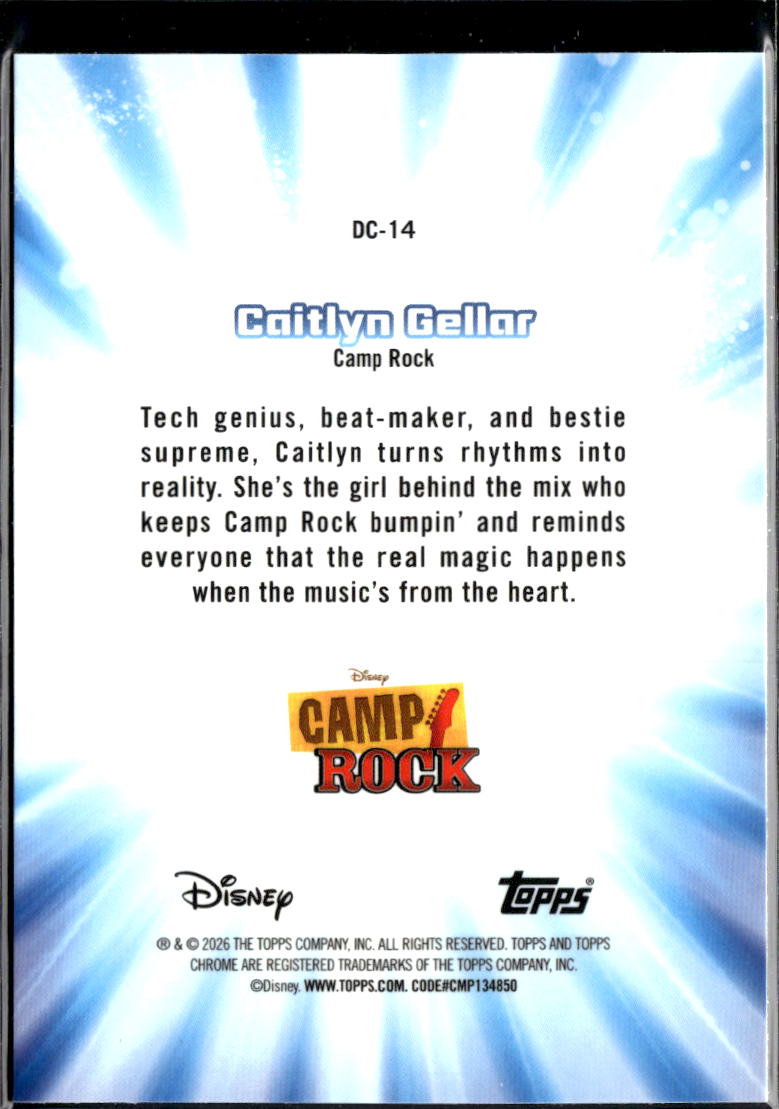 Caitlyn Gellar 2026 Topps Chrome Disney Channel Throwback #DC-14