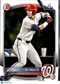 Eli Willits 2025 Bowman Draft 1st Rookie RC Washington Nationals