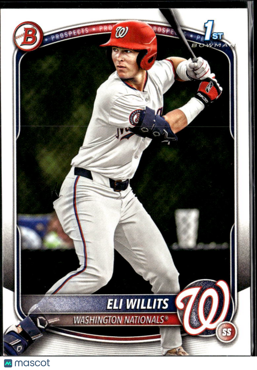 Eli Willits 2025 Bowman Draft 1st Rookie RC Washington Nationals