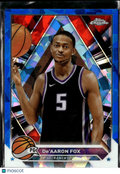 De'Aaron Fox 2024 Topps Chrome Blue Sapphire Refractor Sacramento Kings