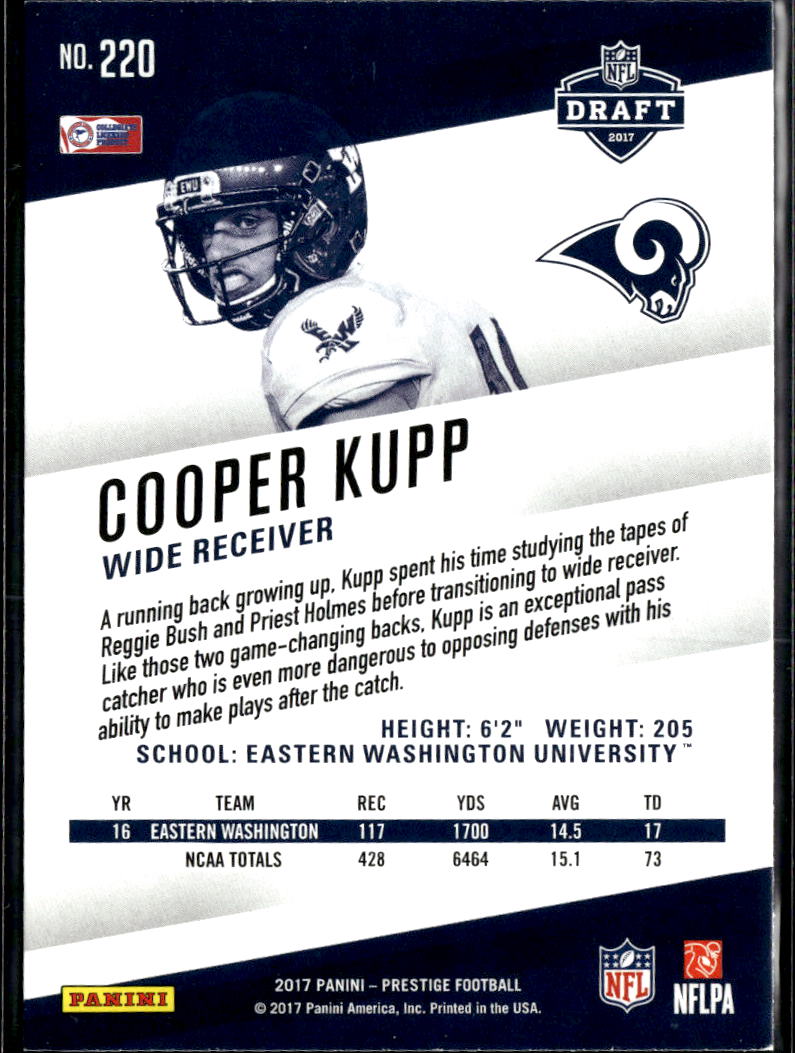 Cooper Kupp 2017 Panini Prestige RC Rookie Los Angeles Rams