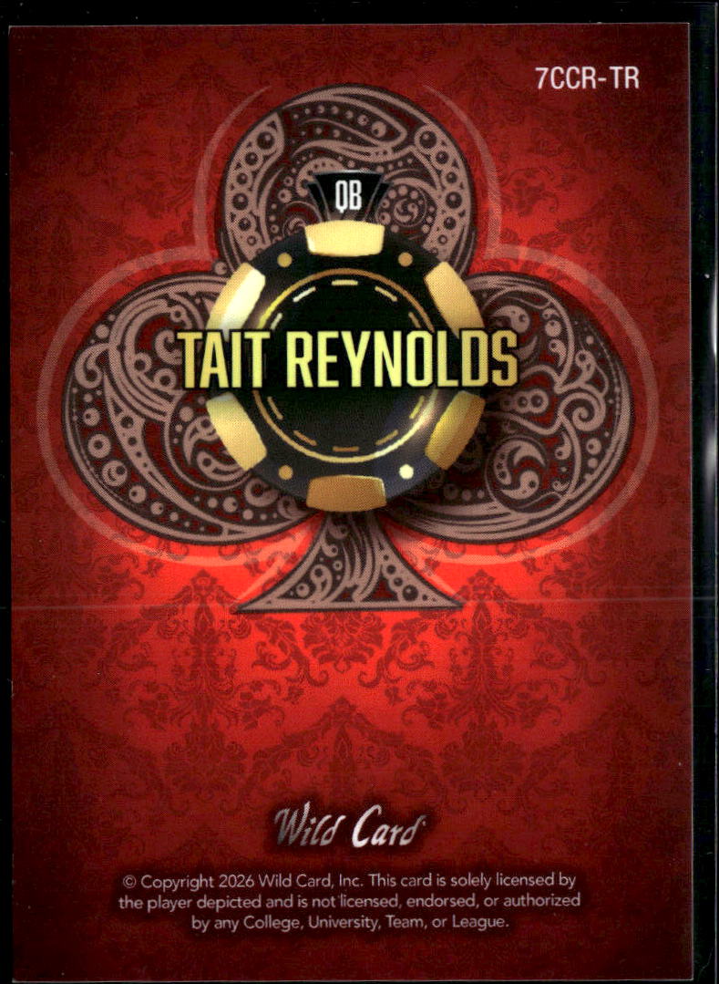 Tait Reynolds 2026 Wild Card 7 Card Studs Rookie RC 1/4 Clemson