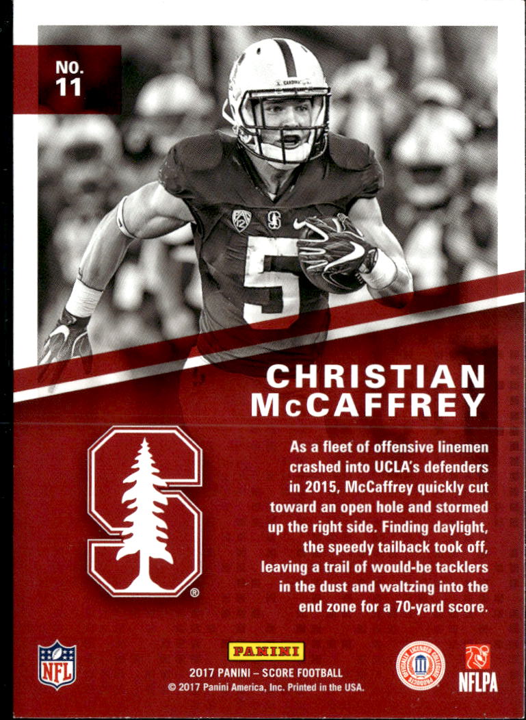 Christian McCaffrey 2017 Score Hype Rookie RC Panthers 49ers Stanford Cardinal