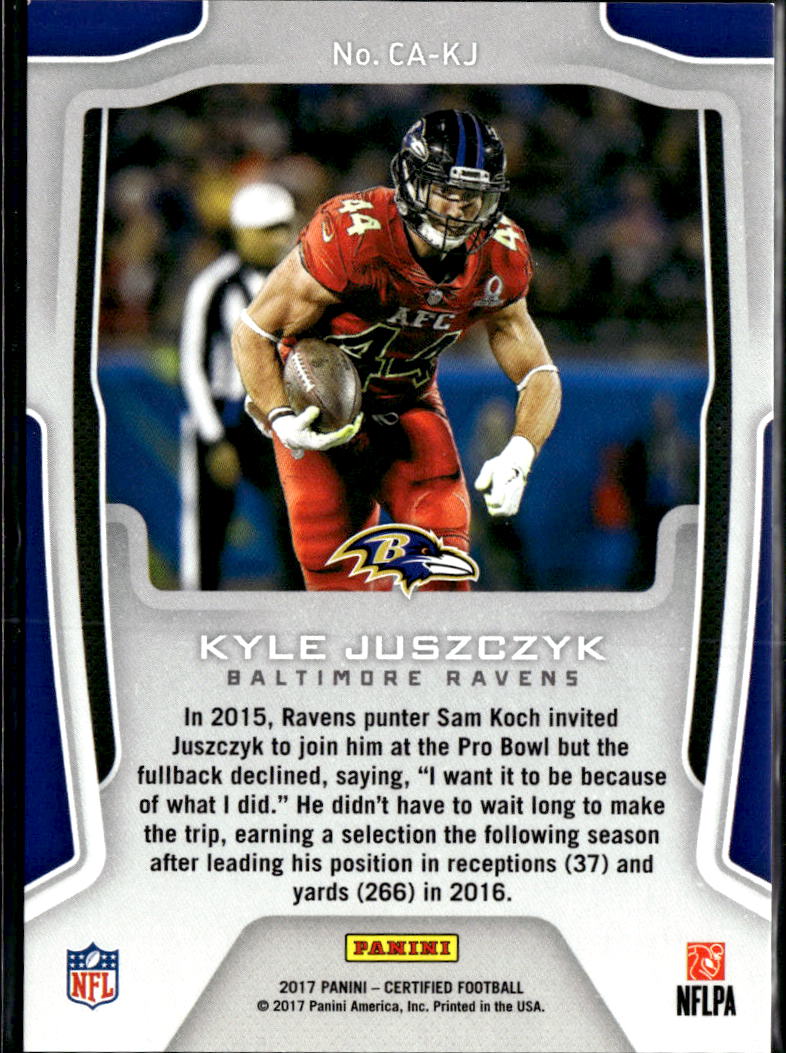 Kyle Juszczyk 2017 Panini Certified Accomplishments Baltimore Ravens