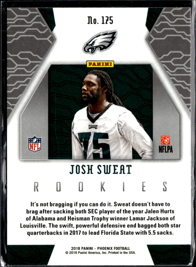 Josh Sweat 2018 Panini Phoenix Rookie RC Philadelphia Eagles