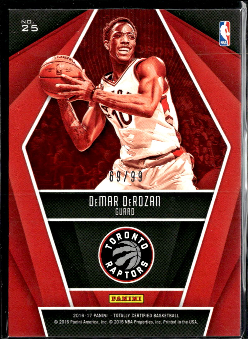 DeMar DeRozan 2016 Totally Certified Franchise Foundations /99 Toronto Raptors