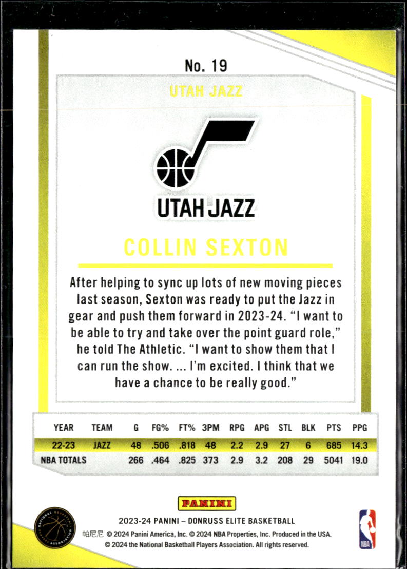 Collin Sexton 2024 Elite Red 29/88 Utah Jazz