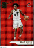 Collin Sexton 2024 Elite Red Plaid 12/88 Utah Jazz