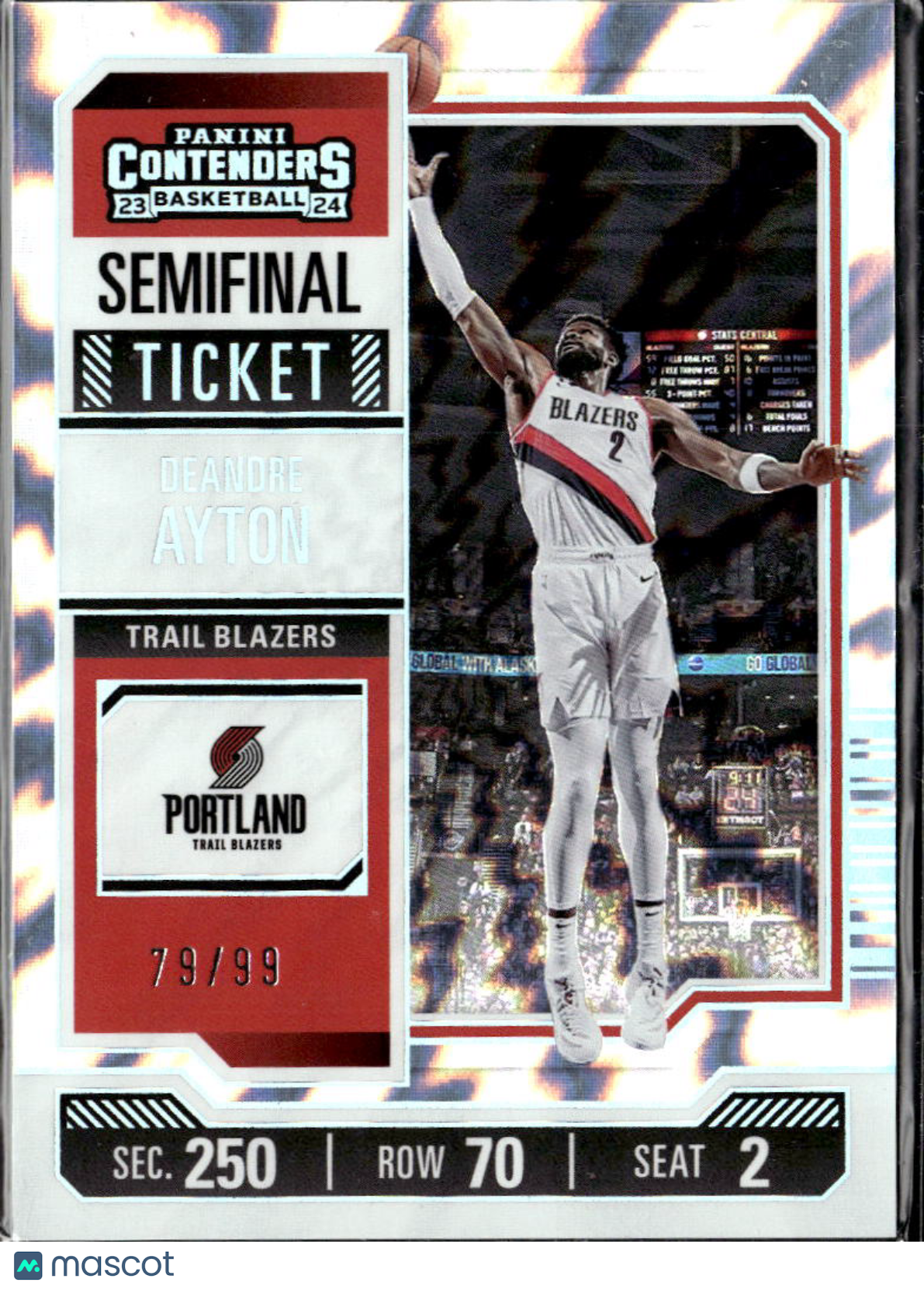 Deandre Ayton 2024 Contenders Semifinal Ticket /99 Portland Trail Blazers