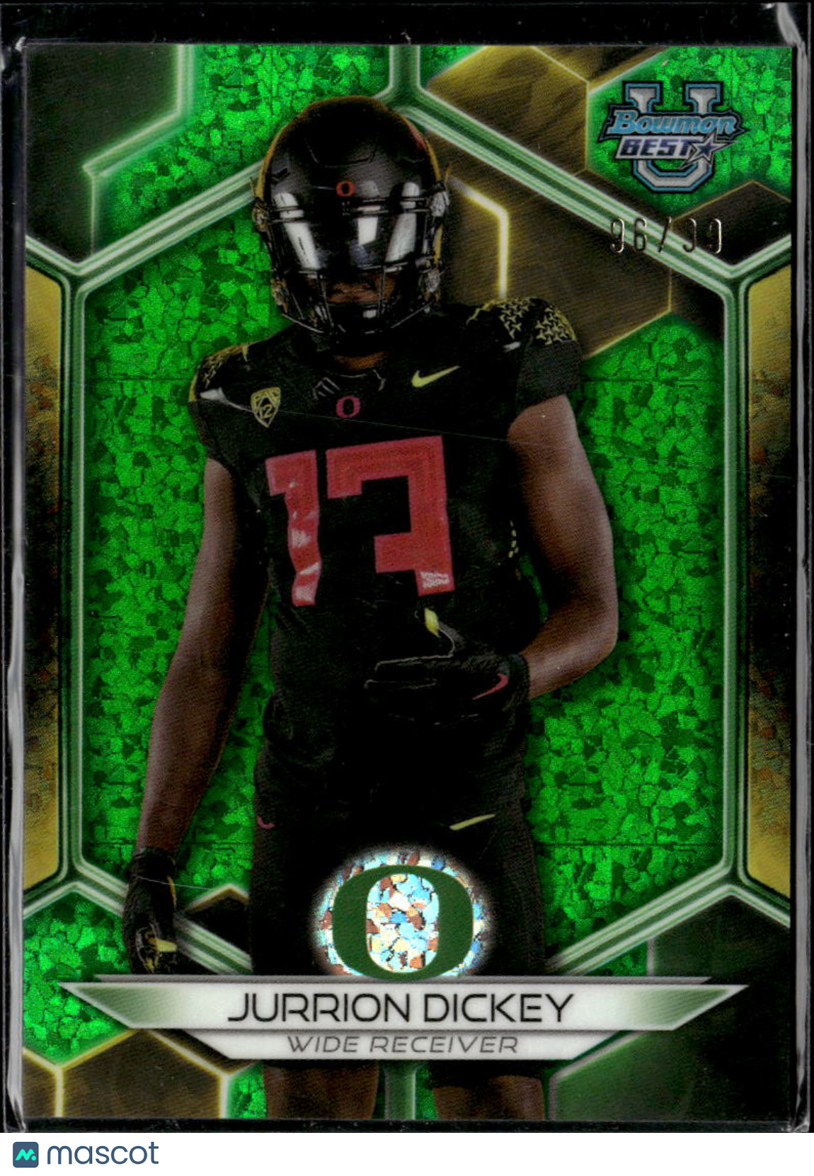 Jurrion Dickey 2023 Bowman's Best Green Refractor /99 Oregon Ducks
