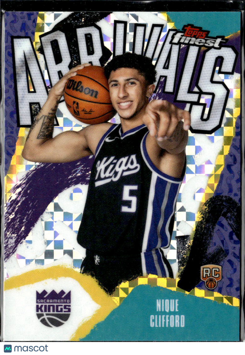 Nique Clifford 2026 Topps Finest Arrivals XFractor Rookie RC Sacramento Kings