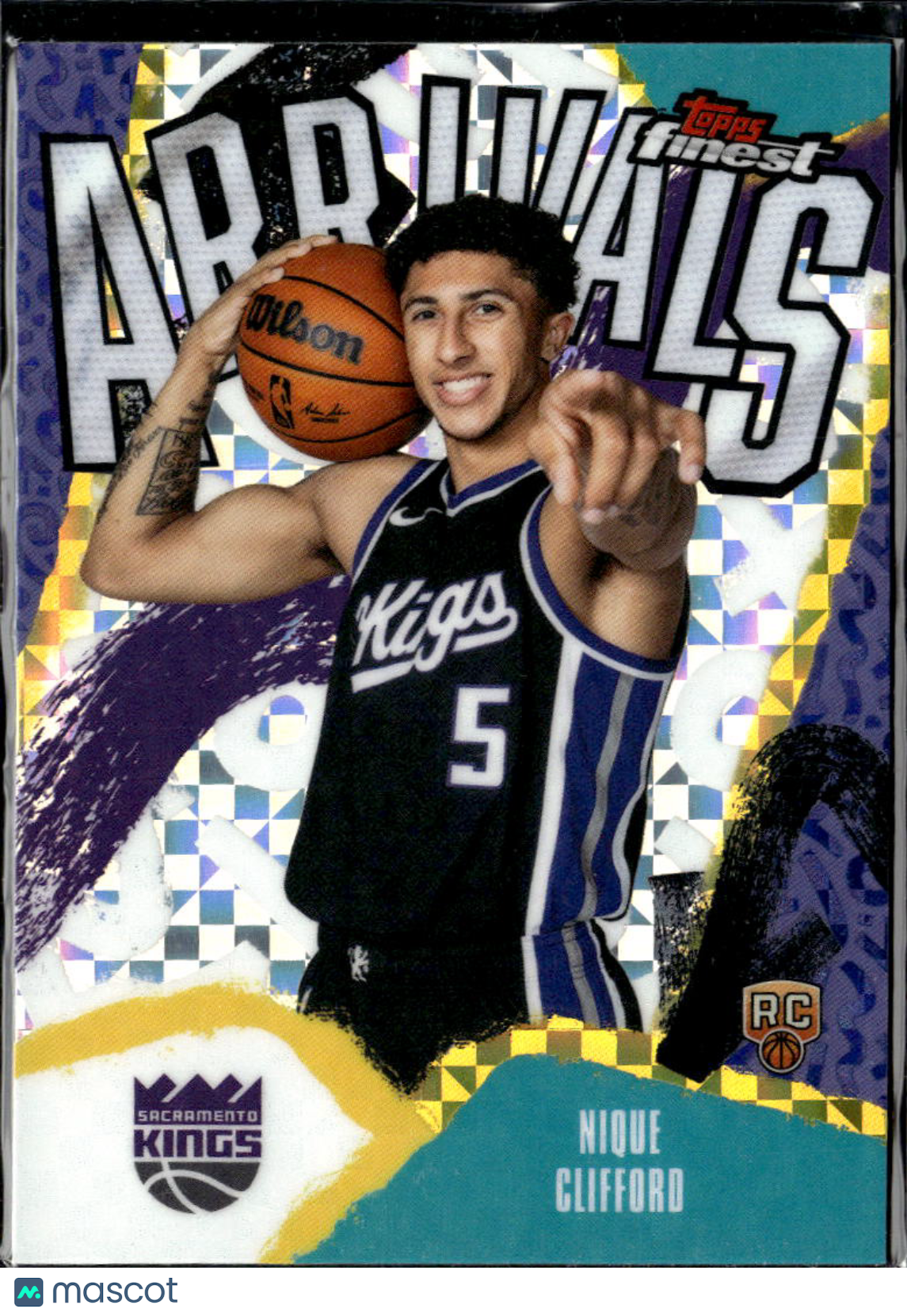 Nique Clifford 2026 Topps Finest Arrivals XFractor Rookie RC Sacramento Kings