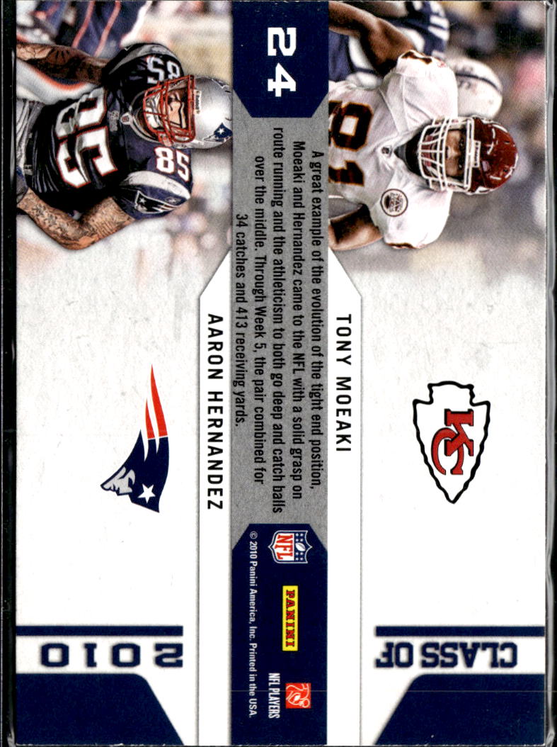 Aaron Hernandez Tony Moeaki 2010  Contenders RC New England Patriots Chiefs