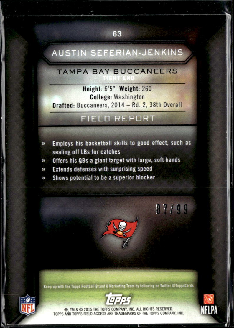Austin Seferian-Jenkins 2015 Topps Field Access Gold 87/99 Tampa Bay Buccaneers