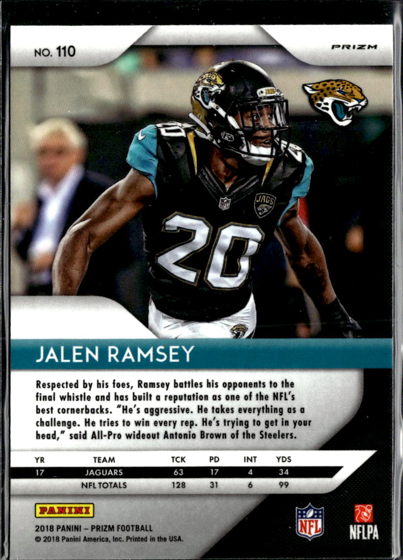 Jalen Ramsey 2018 Panini Prizm Green Prizm Jacksonville Jaguars