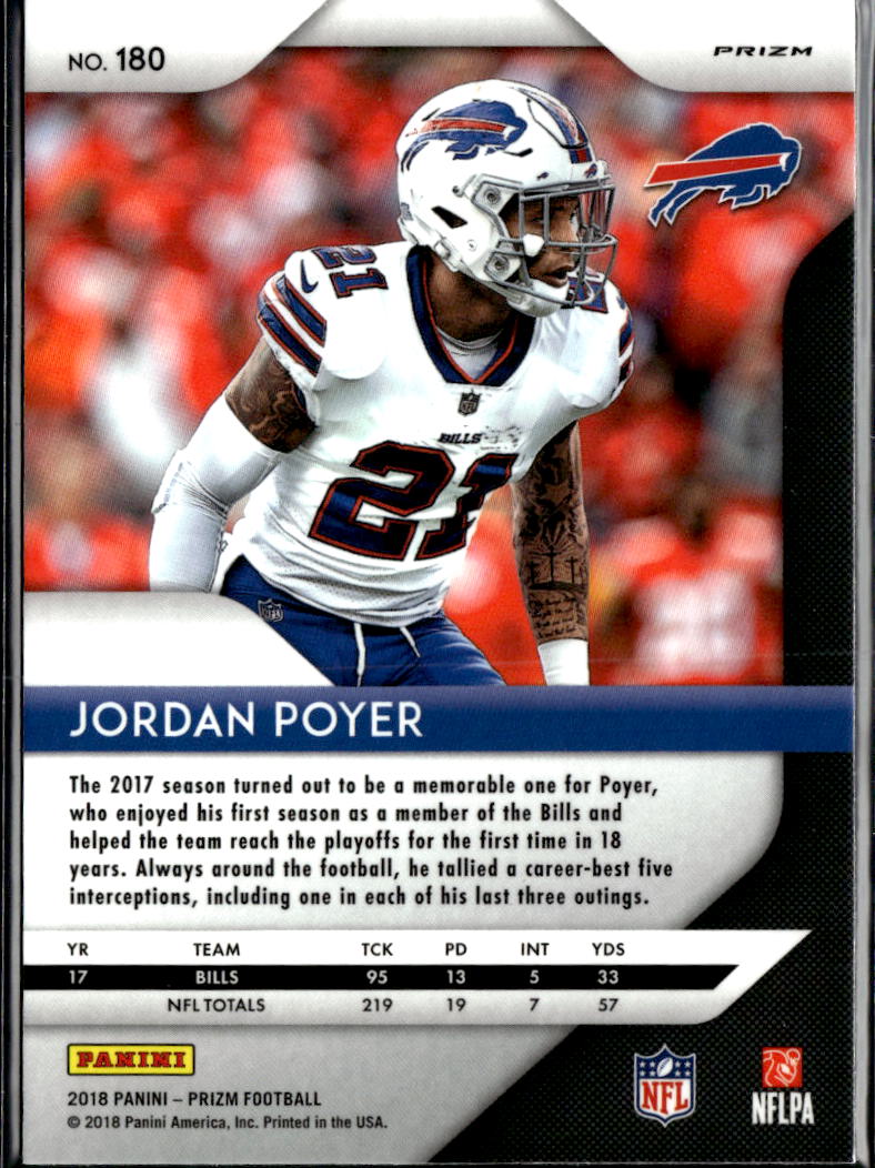 Jordan Poyer 2018 Panini Prizm Pink Prizm Buffalo Bills