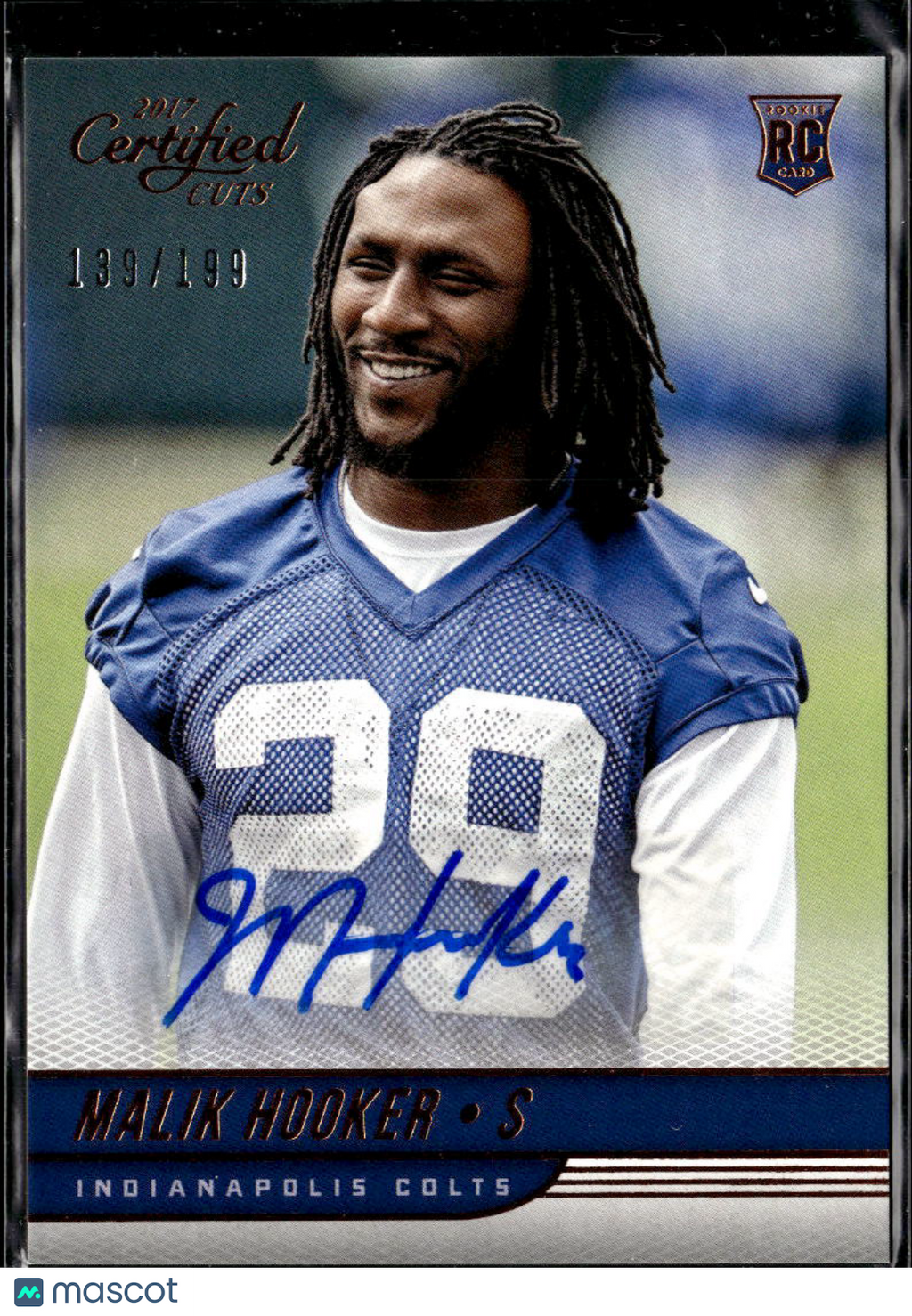 Malik Hooker 2017 Certified Cuts Auto Autograph RC /199 Indianapolis Colts