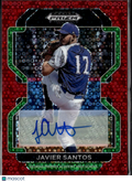 Javier Santos 2022 Prizm Draft Auto Autograph RC Red Georgia 78/99