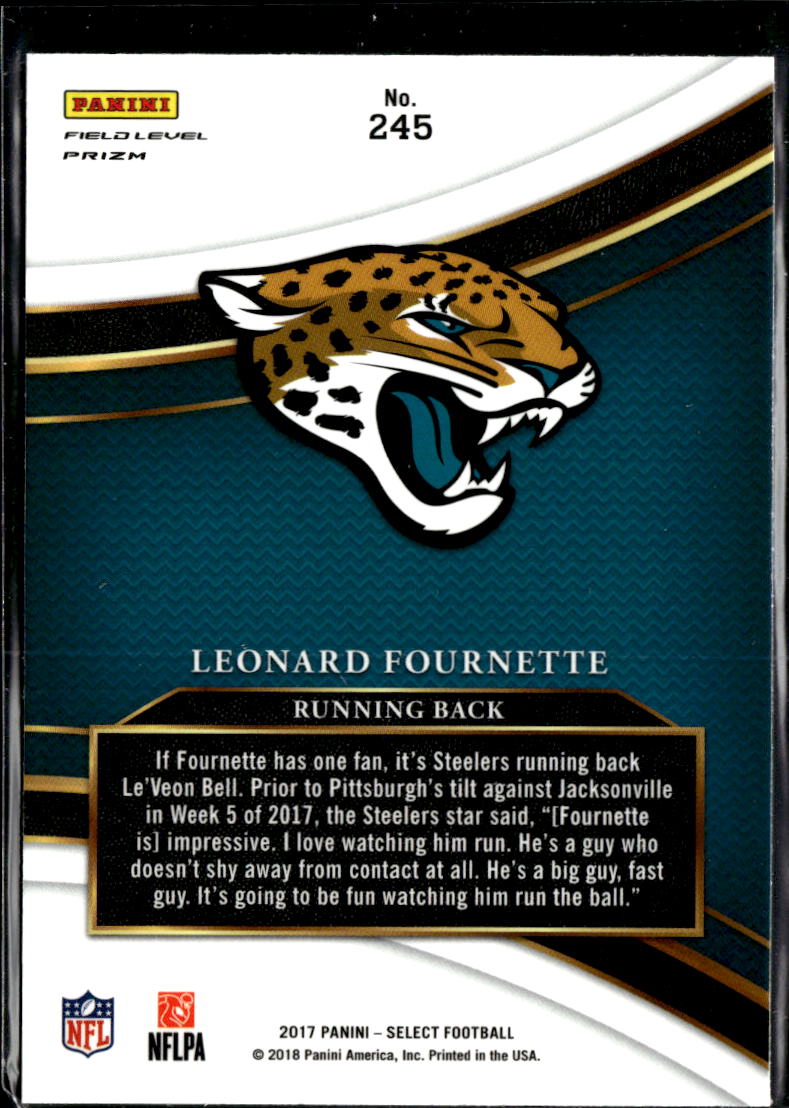 Leonard Fournette 2017 Select Field Level Silver Prizm RC Jacksonville Jaguars