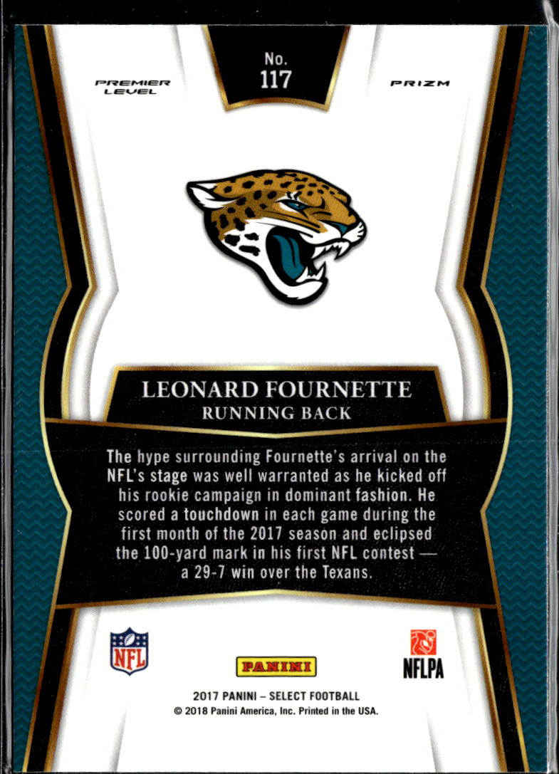 Leonard Fournette 2017 Select RC Premier Level Silver Prizm Jacksonville Jaguars