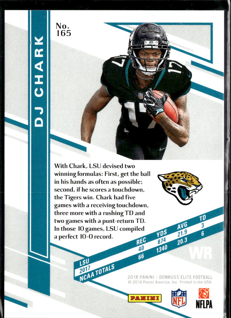 DJ Chark 2018 Elite Rookie RC 211/699 Jacksonville Jaguars