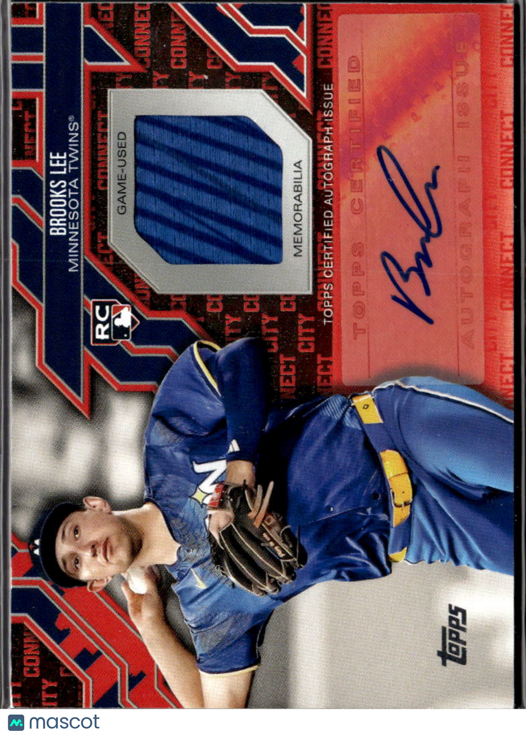 Brooks Lee 2025 Topps City Connect Auto Autograph Patch RC Minnesota Twins