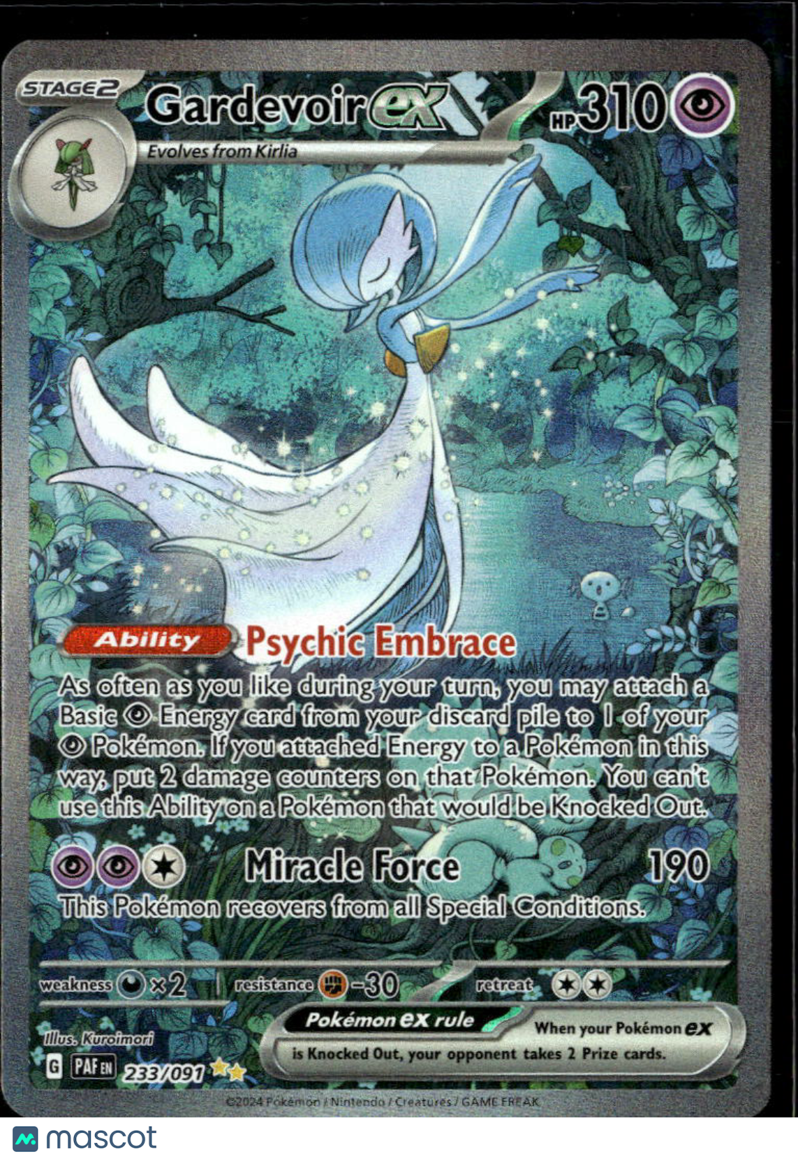 Gardevoir EX 2024 Paldean Fates Holo Secret Rare SAR #233/91