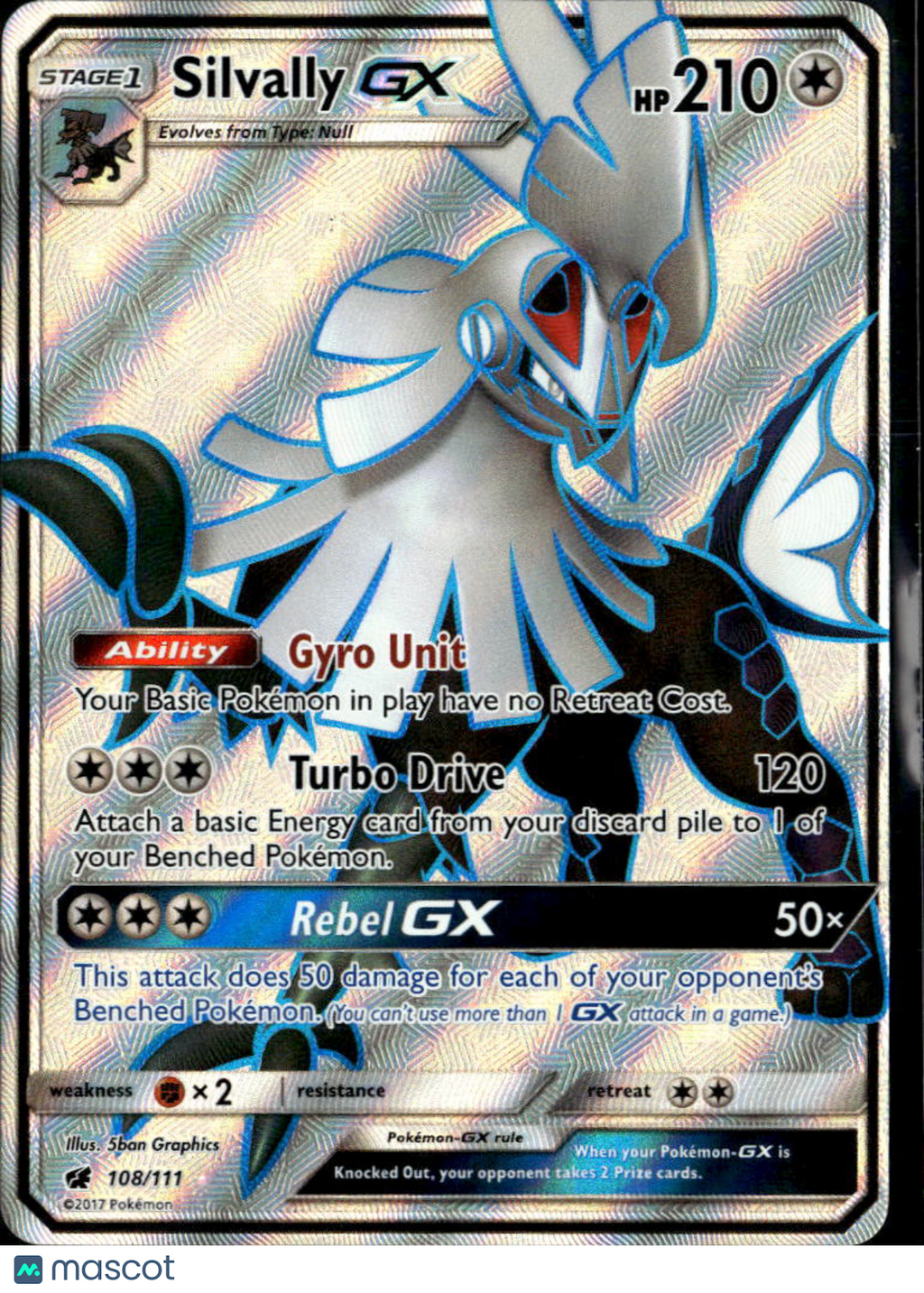 Silvally GX 2018 Crimson Invasion Holo Ultra Rare FA #108/111