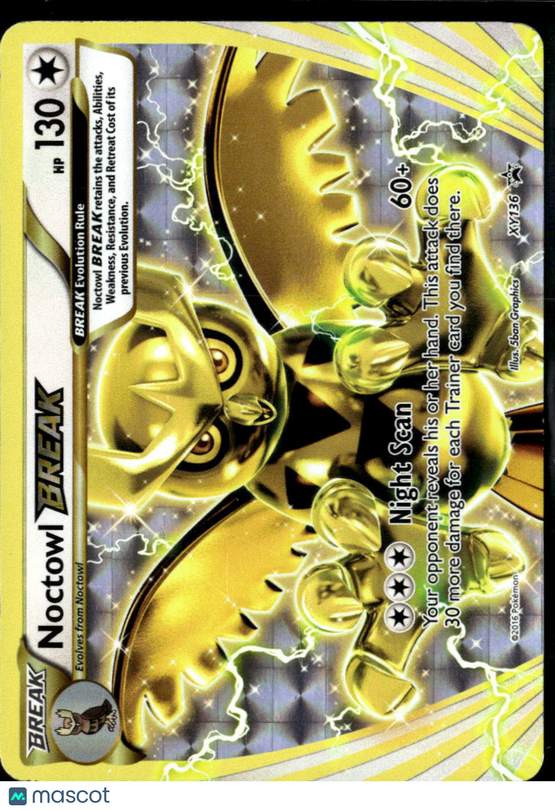 Noctowl Break XY Holo Black Star Promo #XY136