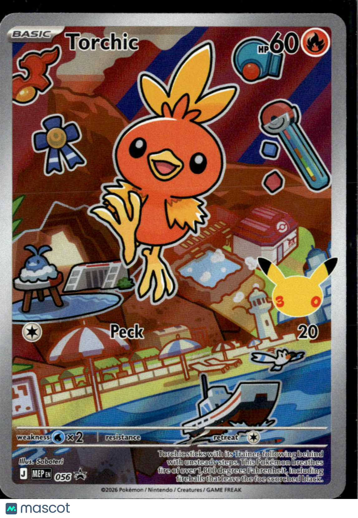 Torchic Mega Evolution Holo Illustration Rare #MEP EN 056