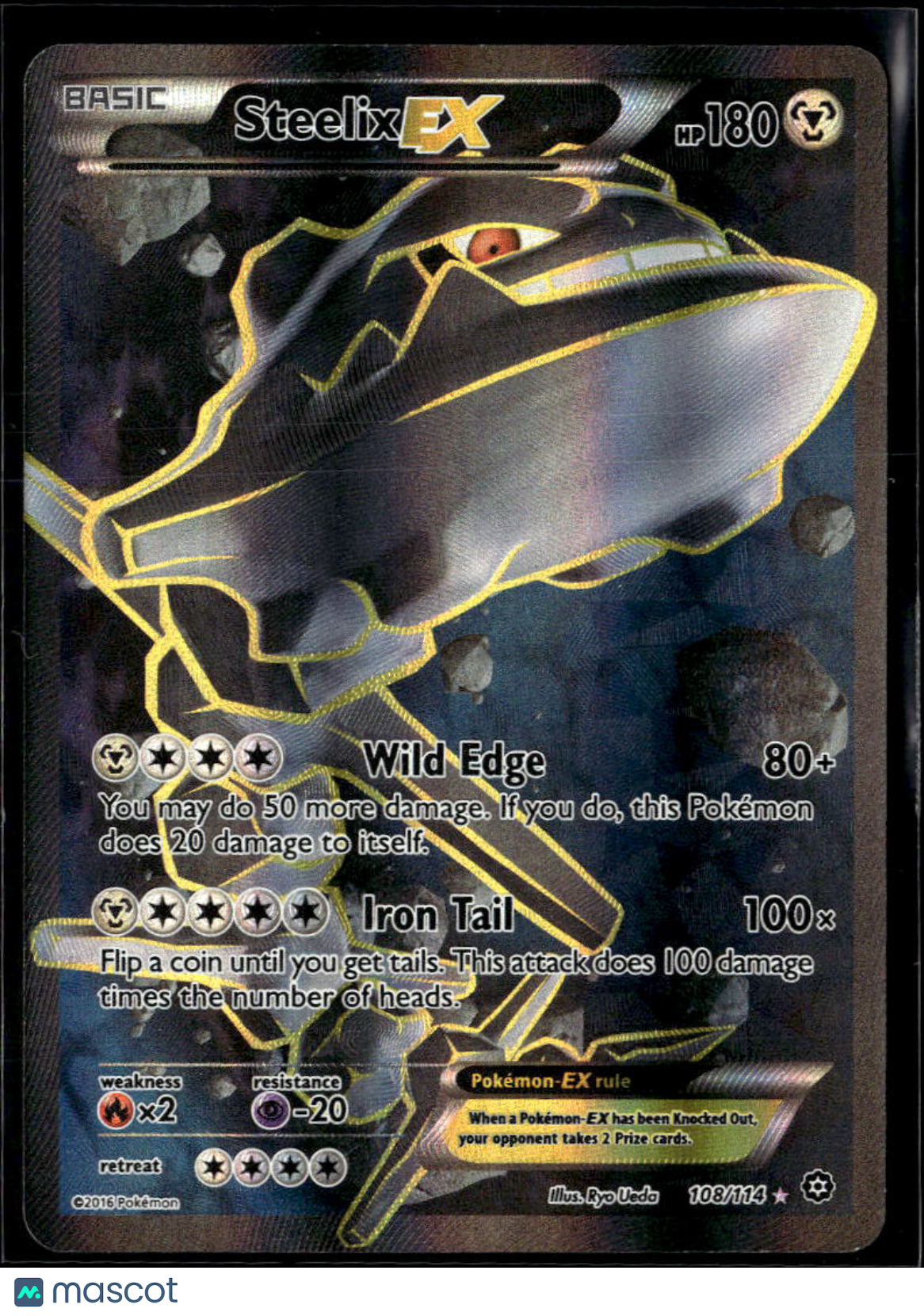 Steelix EX 2016 Steam Siege Holo Rare FA #108/114