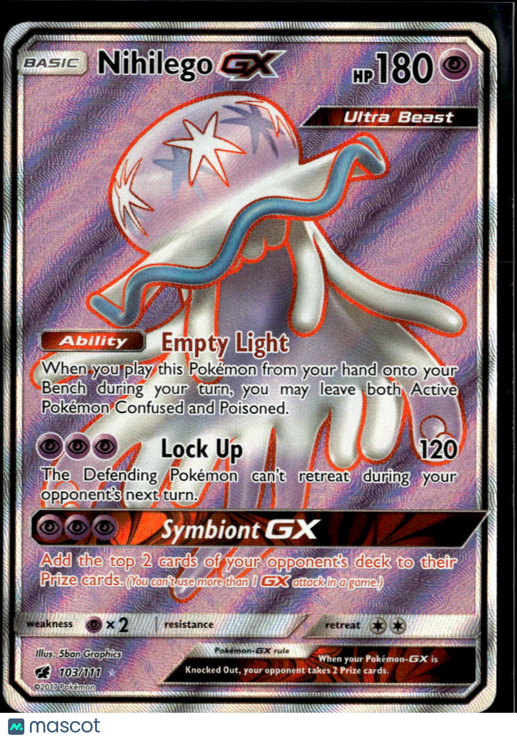 Nihilego GX 2018 Crimson Invasion Holo Ultra Rare #103/111