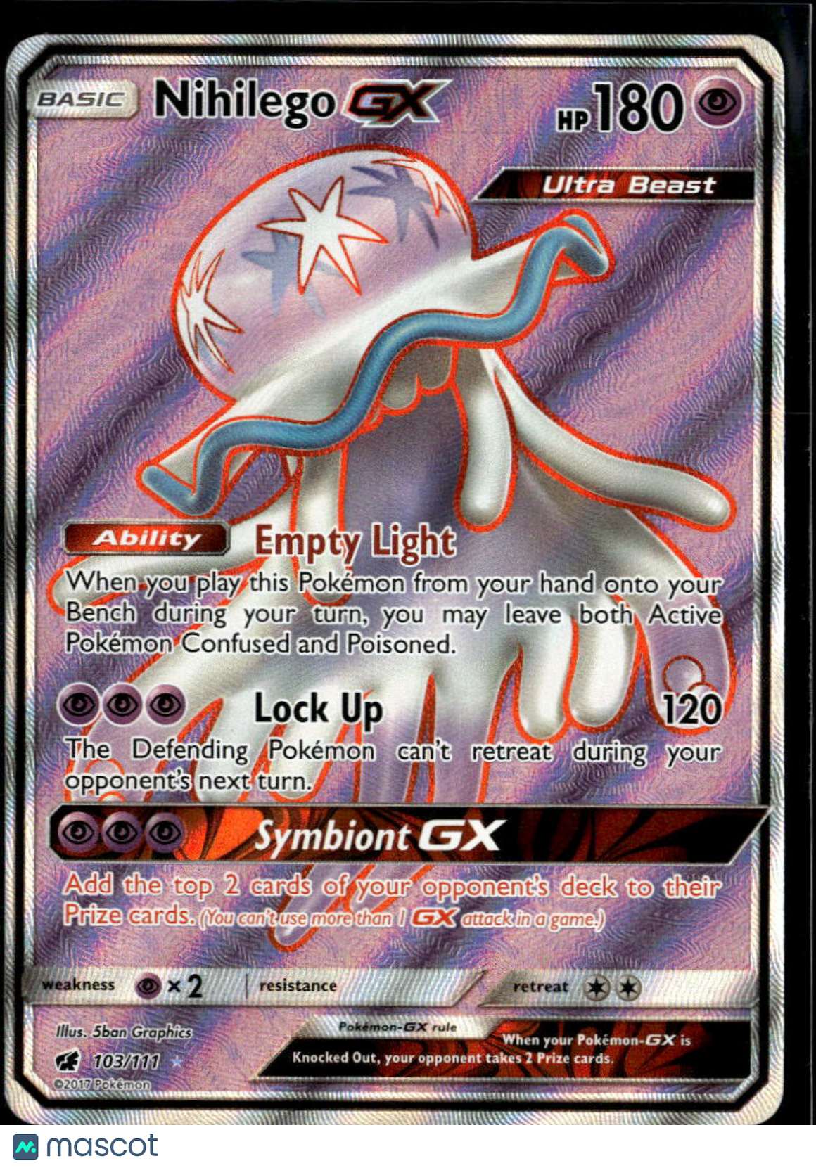 Nihilego GX 2018 Crimson Invasion Holo Ultra Rare #103/111