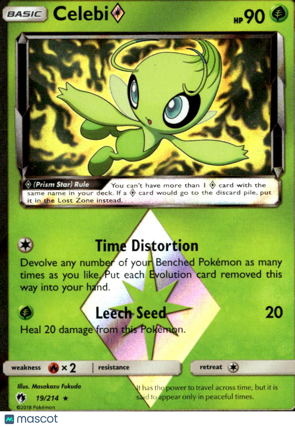 Celebi 2018 Lost Thunder Holo Rare #19/214