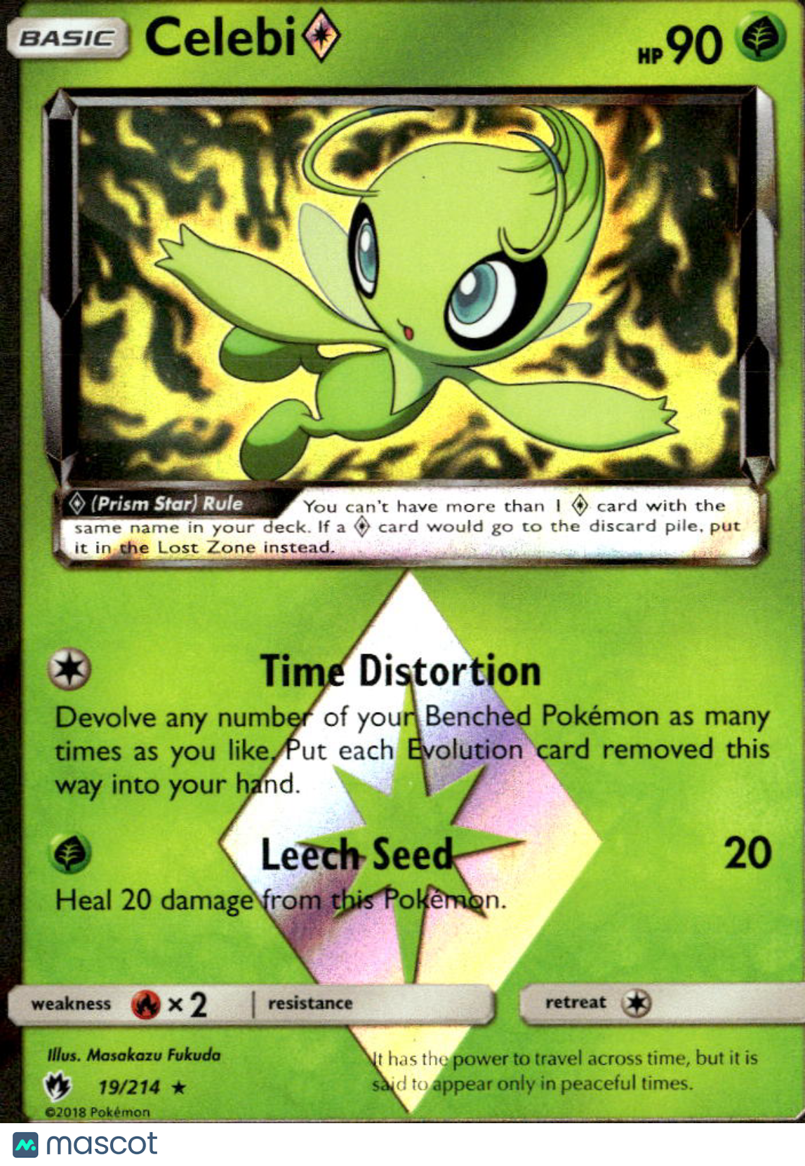 Celebi 2018 Lost Thunder Holo Rare #19/214