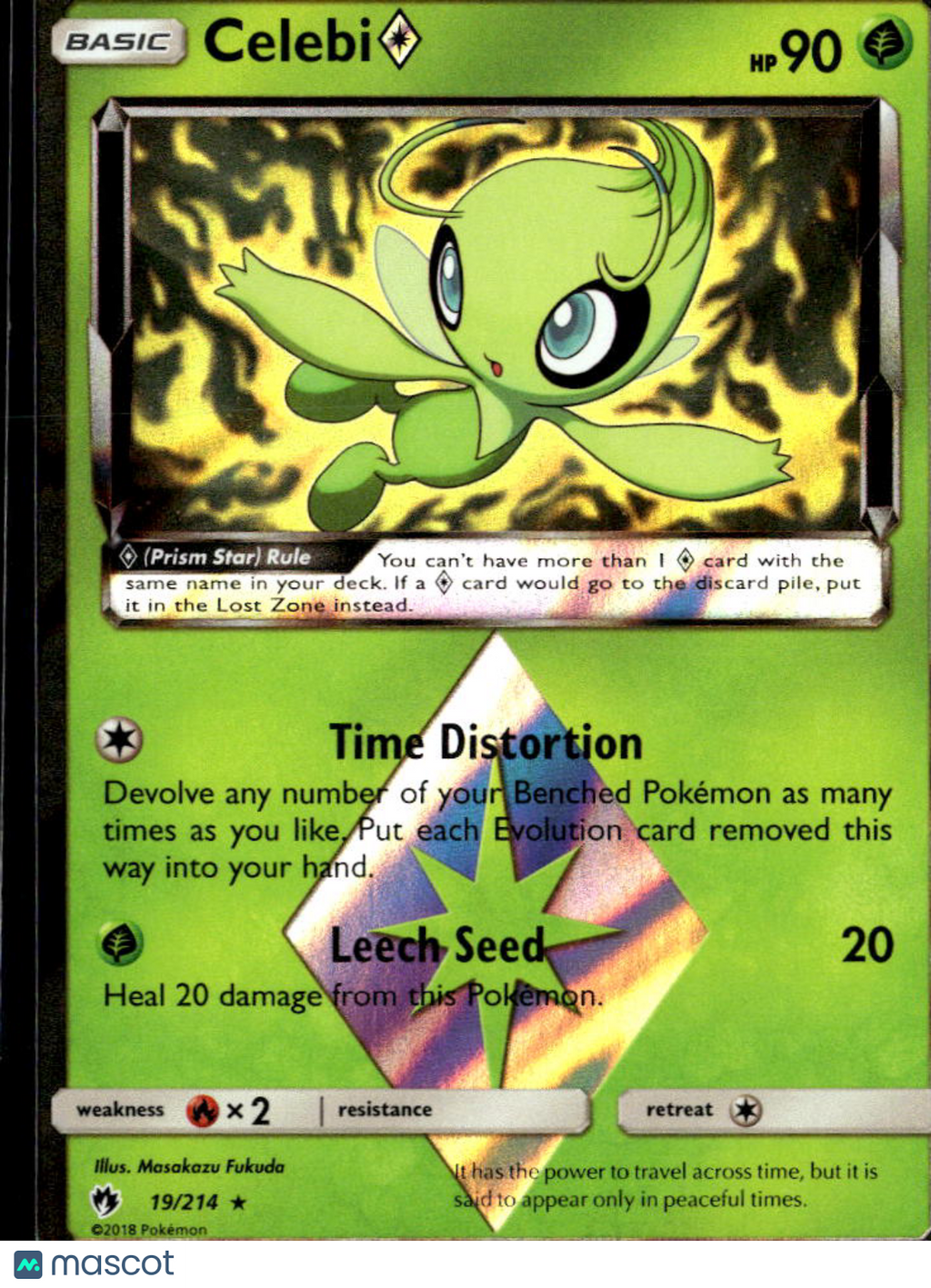 Celebi ◇ 2018 Lost Thunder Holo Rare #19/214