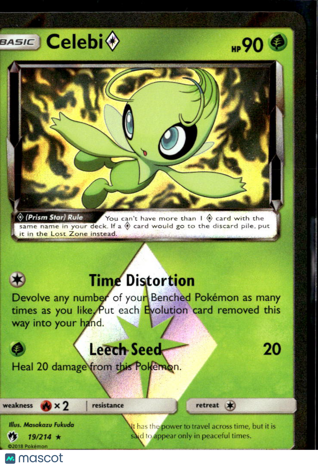 Celebi ◇ 2018 Lost Thunder Holo Rare #19/214